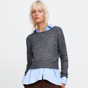 NWT Zara crystal sweater!